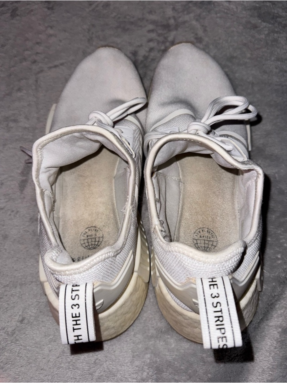 Mens Adidas White NMD R1 Shoes - Picture 8 of 8